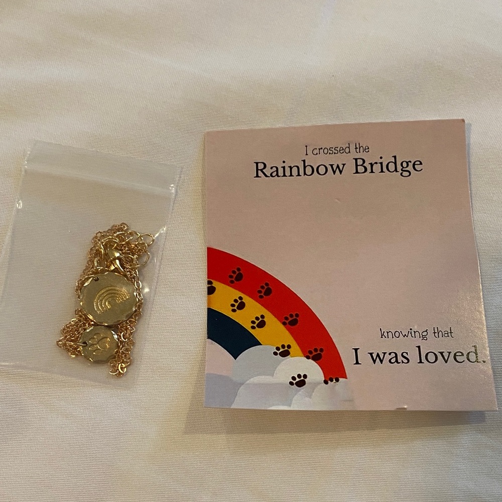 Elegant Gold Rainbow Pendant Necklace